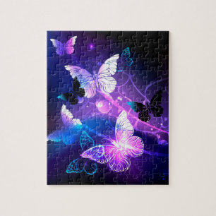 Background with Night Butterflies Jigsaw Puzzle