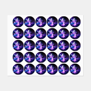 Background with Night Butterflies Labels