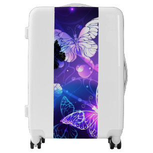 Background with Night Butterflies Luggage