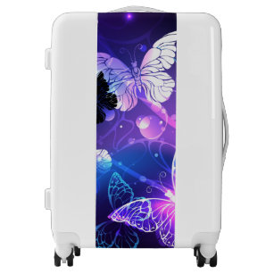 Background with Night Butterflies Luggage