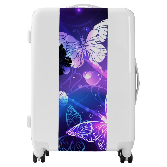 Background with Night Butterflies Luggage (Front)