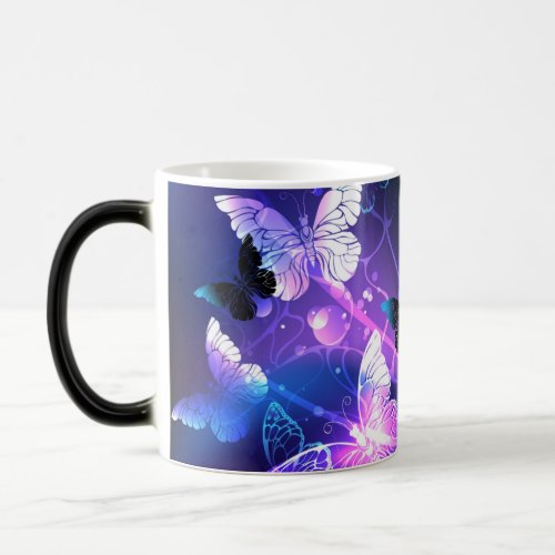 Background with Night Butterflies Magic Mug