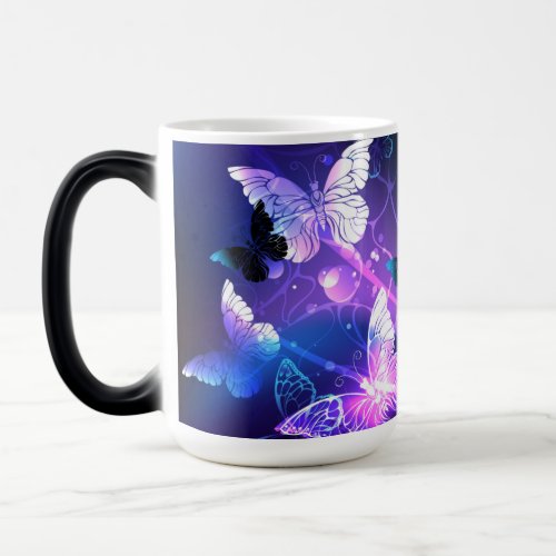 Background with Night Butterflies Magic Mug