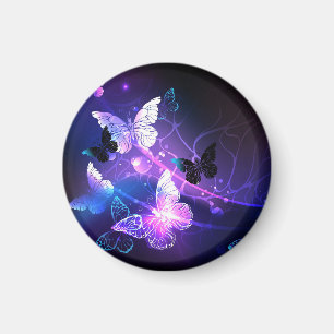 Background with Night Butterflies Magnet