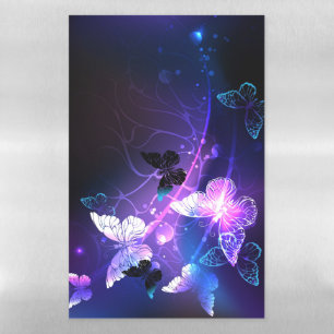 Background with Night Butterflies Magnetic Dry Erase Sheet