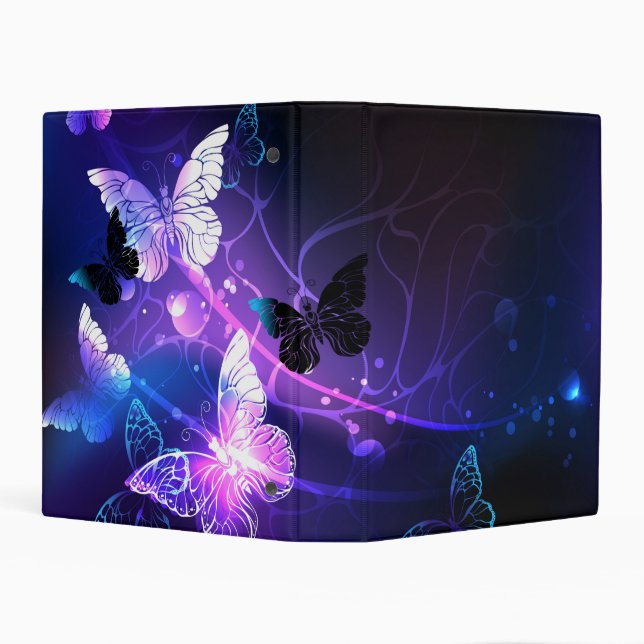 Background with Night Butterflies Mini Binder (Background)