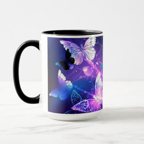 Background with Night Butterflies Mug