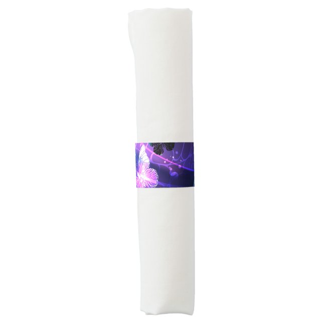 Background with Night Butterflies Napkin Bands (Front)