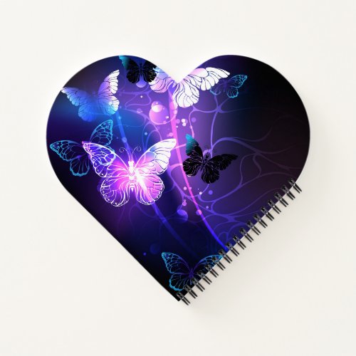 Background with Night Butterflies Notebook
