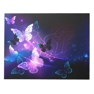 Background with Night Butterflies Notepad