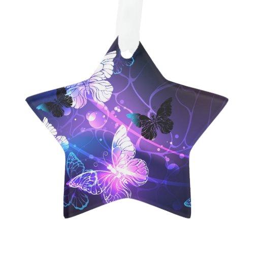 Background with Night Butterflies Ornament