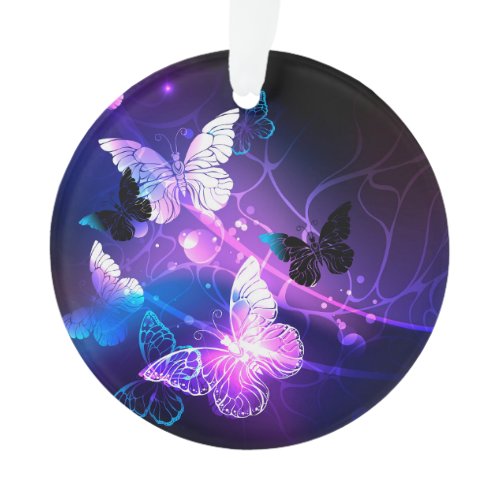 Background with Night Butterflies Ornament
