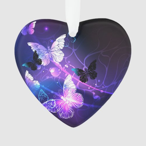 Background with Night Butterflies Ornament
