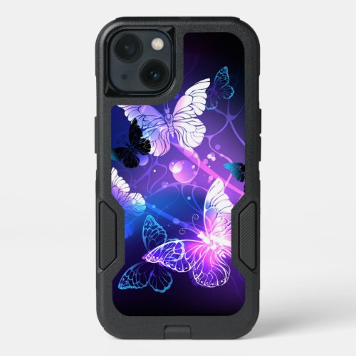 Background with Night Butterflies iPhone 13 Case