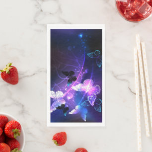 Background with Night Butterflies Paper Guest Towels
