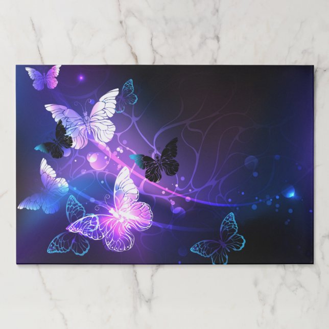 Background with Night Butterflies Paper Pad (Front)
