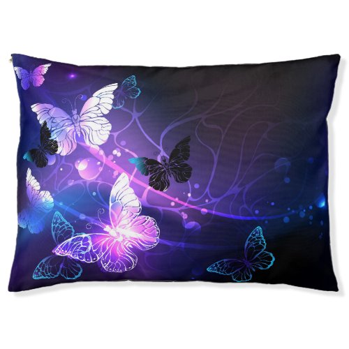 Background with Night Butterflies Pet Bed