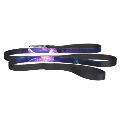 Background with Night Butterflies Pet Leash