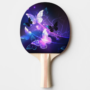 Background with Night Butterflies Ping Pong Paddle