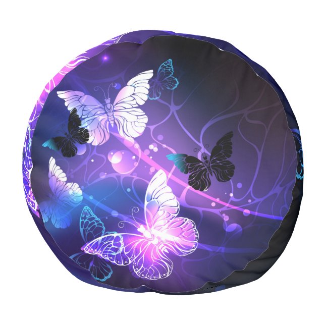 Background with Night Butterflies Pouf (Bottom)