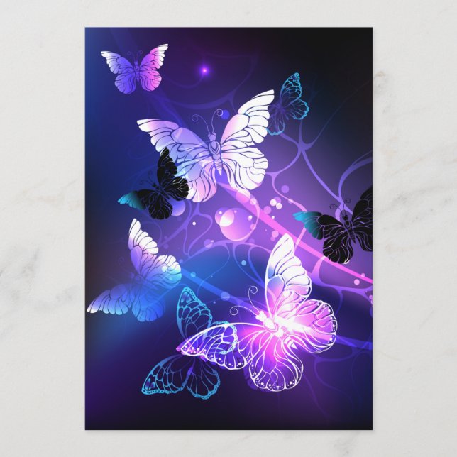 Background with Night Butterflies Program (Front)