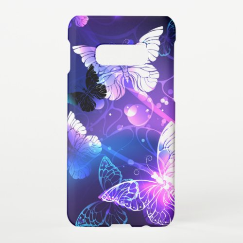 Background with Night Butterflies Samsung Galaxy S10E Case