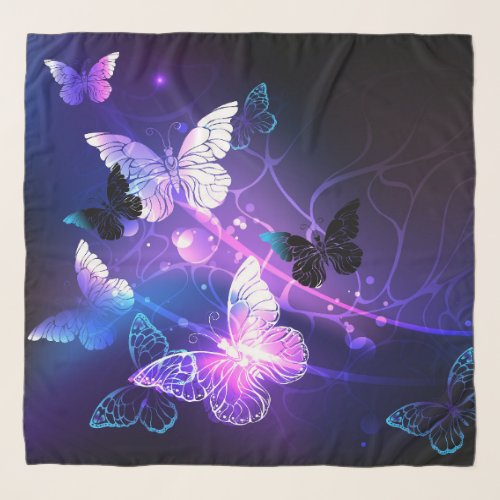 Background with Night Butterflies Scarf