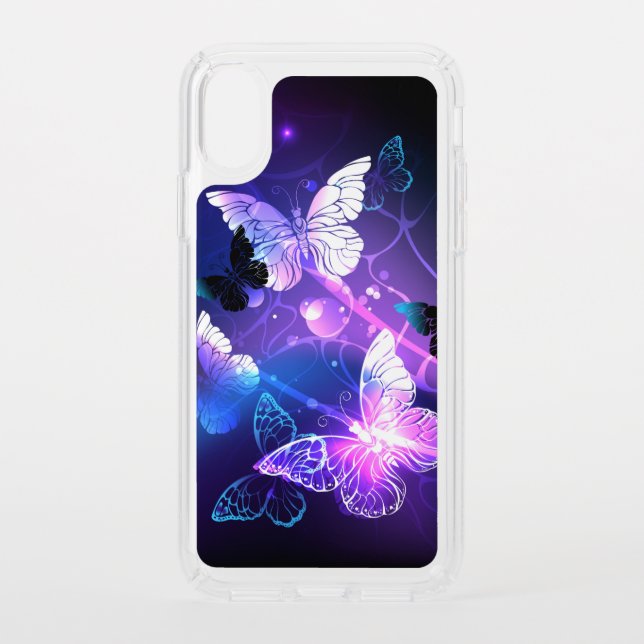 Background with Night Butterflies Speck iPhone X Case (Front)