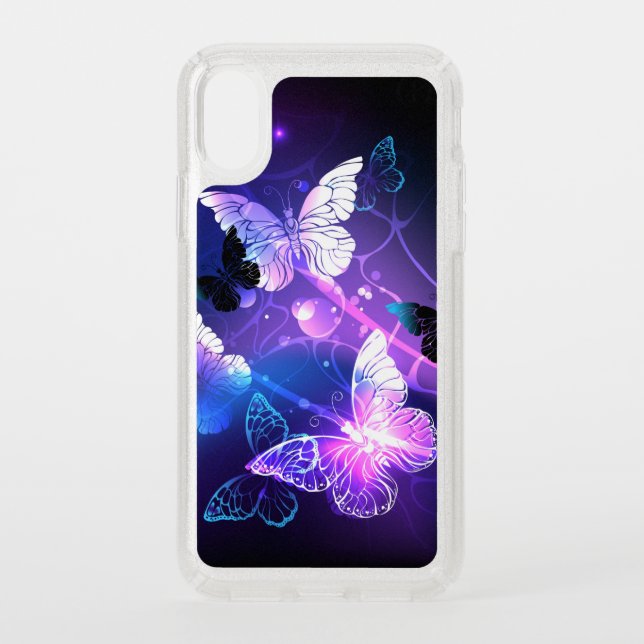 Background with Night Butterflies Speck iPhone XS Case (Front)