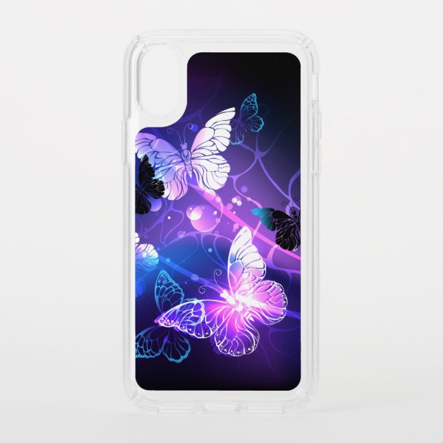 Background with Night Butterflies Speck iPhone XS Case (Front)