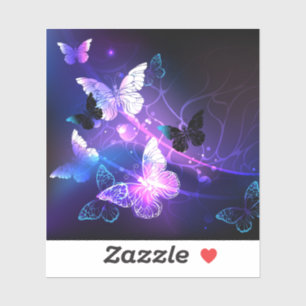 Background with Night Butterflies Sticker