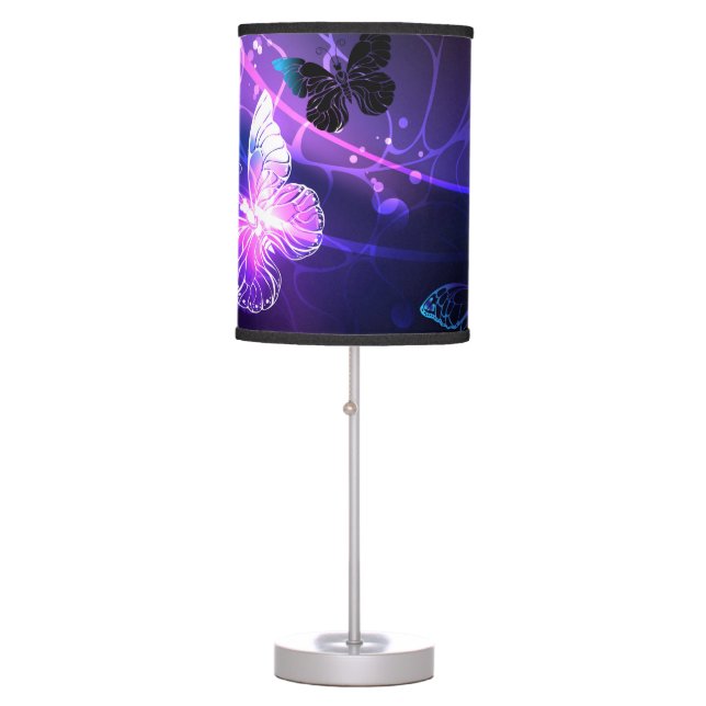Background with Night Butterflies Table Lamp (Front)