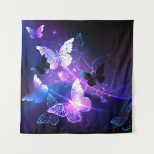 Background with Night Butterflies Tapestry