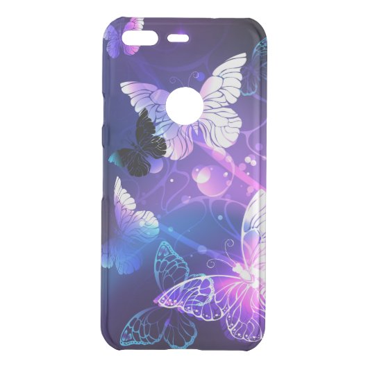 Background with Night Butterflies Uncommon Google Pixel Case (Back)