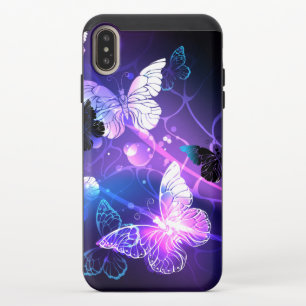 Background with Night Butterflies iPhone XS Max Slider Case