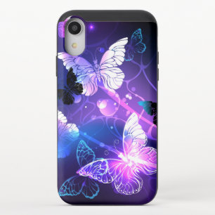 Background with Night Butterflies iPhone XR Slider Case