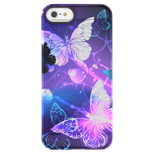 Background with Night Butterflies Permafrost iPhone SE/5/5s Case