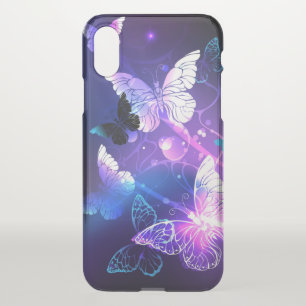 Background with Night Butterflies iPhone XS Case