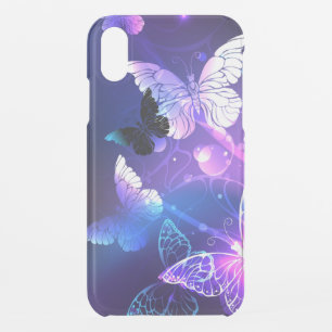 Background with Night Butterflies iPhone XR Case