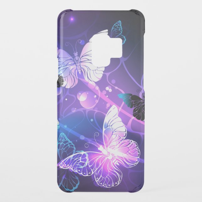 Background with Night Butterflies Uncommon Samsung Galaxy Case (Back)