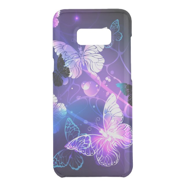 Background with Night Butterflies Uncommon Samsung Galaxy Case (Back)