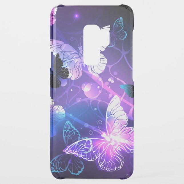 Background with Night Butterflies Uncommon Samsung Galaxy Case (Back)