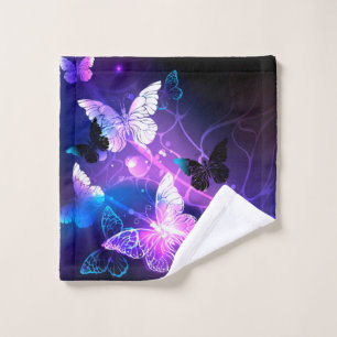 Background with Night Butterflies Wash Cloth