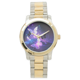 Background with Night Butterflies Watch