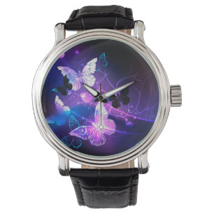 Background with Night Butterflies Watch