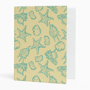 Background with shells. Hand drawn 2 Mini Binder