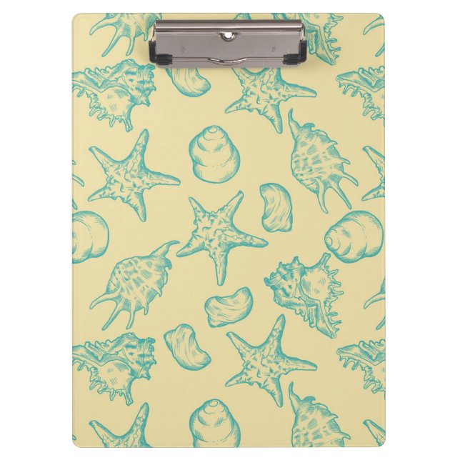 Background with shells. Hand drawn Clipboard (Front)