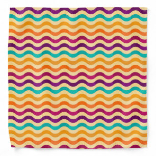 Background with stripes in retro 2 bandana