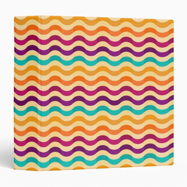 Background with stripes in retro 2 binder (Front/Spine)