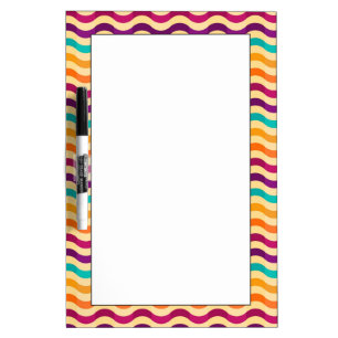 Background with stripes in retro 2 Dry-Erase board